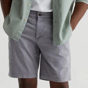 AG Adriano Goldschmied The Wanderer Slim Trouser Sueded Sateen Shorts Gray 32R